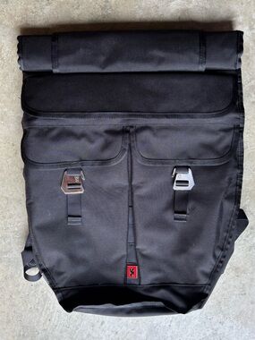 CHROME INDUSTRIES Orlov hBlack Roll-Top Backpack with Buckle Accents. NWOT!